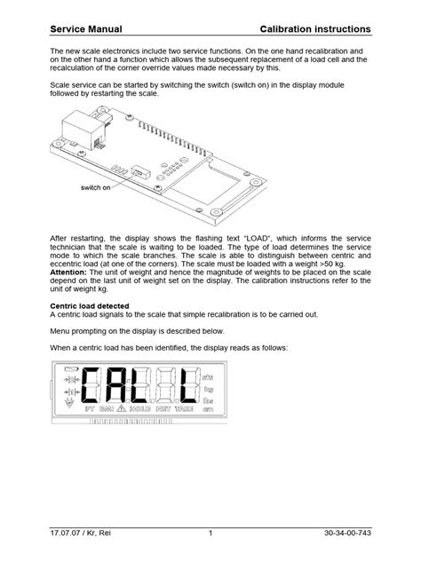 Seca Calibration Instructions