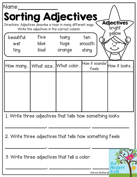 Second Grade Adjectives Worksheet   Adjectives Printable Worksheet Pack Kindergarten First Second - Second Grade Adjectives Worksheet