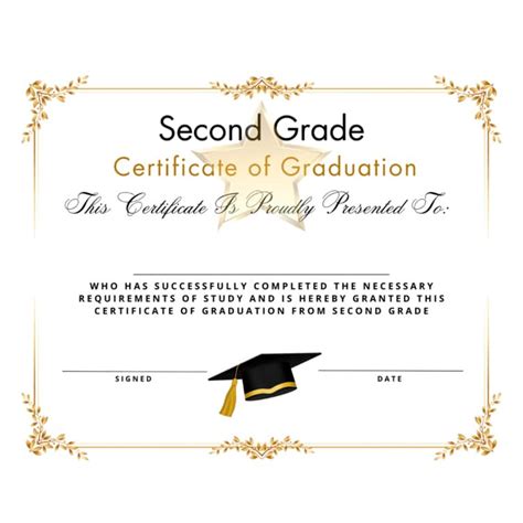 Second Grade Award Certificate