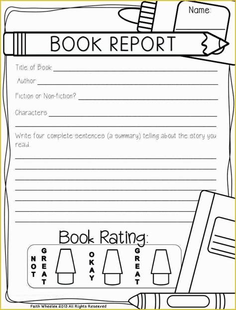 Second Grade Book Report Template 2nd Grade Teach Book Report For Second Grade - Book Report For Second Grade