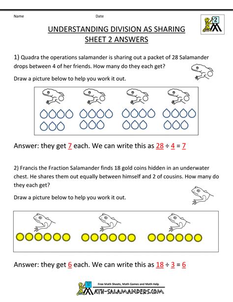 Second Grade Division Worksheets Math Salamanders 2nd Grade Math Division Worksheet - 2nd Grade Math Division Worksheet