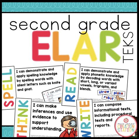 Second Grade Elar Teks Posters By Mrs Jonesu0027 Second Grade Science Teks - Second Grade Science Teks