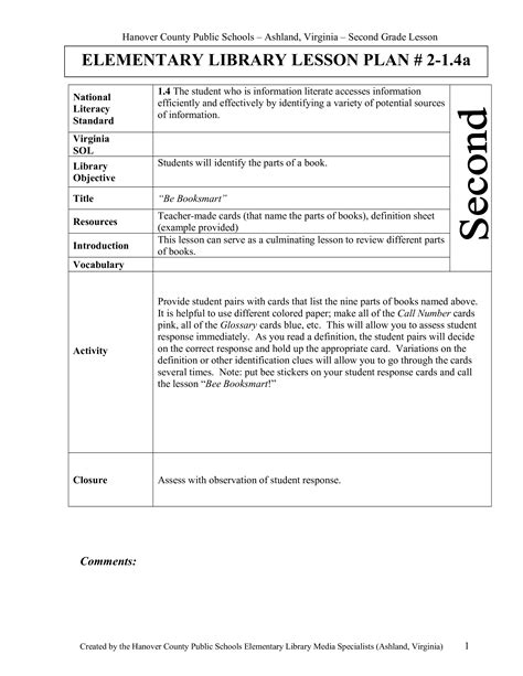 Second Grade Library Lesson Plans Elementary Librarian Second Grade Reading Lesson Plans - Second Grade Reading Lesson Plans