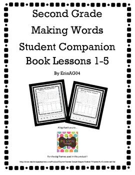Second Grade Making Words Student Companion Book Lessons Making Words Second Grade - Making Words Second Grade