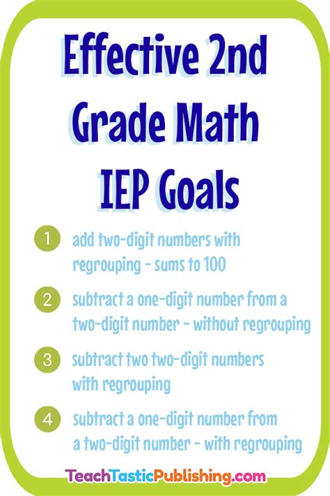 Second Grade Math Iep Goals Teachtastic Second Grade Objectives - Second Grade Objectives
