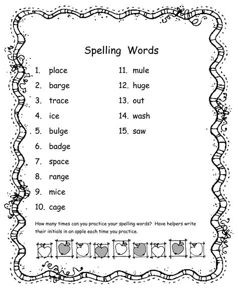 Second Grade Spelling Words Free 2nd Grade Weekly For 2nd Grade - For 2nd Grade