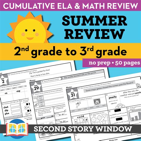 Second Grade Summer Review Packet Literacy End Of Second Grade Summer Packet - Second Grade Summer Packet