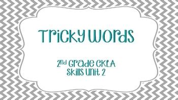 Second Grade Tricky Words Ny State