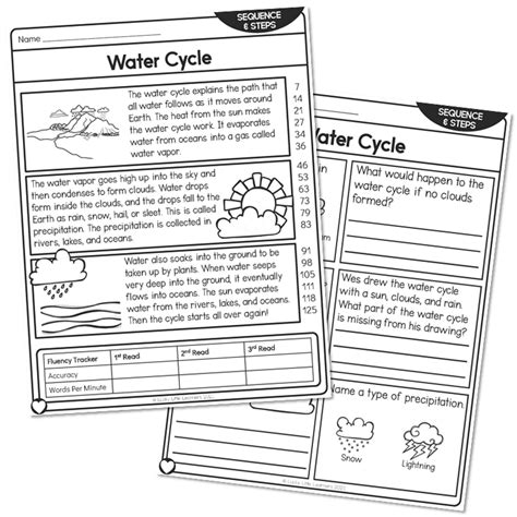 Second Grade Water Cycle Reading Passage Comprehension Water Cycle Worksheet Second Grade - Water Cycle Worksheet Second Grade