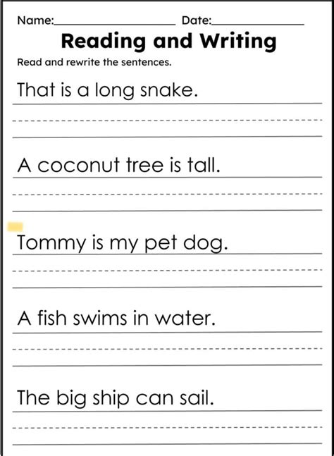 Second Grade Writing Worksheets