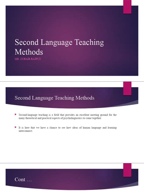 Second Language Teaching Sample On Thesis
