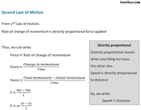 Second Law Of Motion Derivation