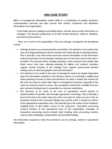 Read Second Edition Mis Essentials Case Study 8 