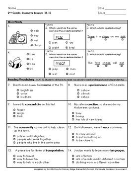 Read Online Second Grade Journeys Lesson 12 Weekly Test Pdf Download 