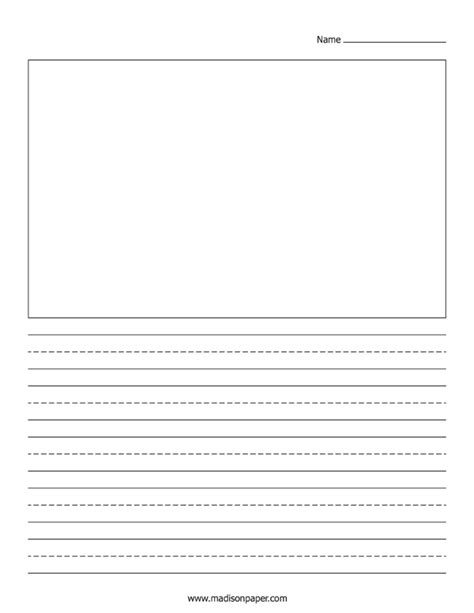 Download Second Grade Writing Paper With Picture Box 