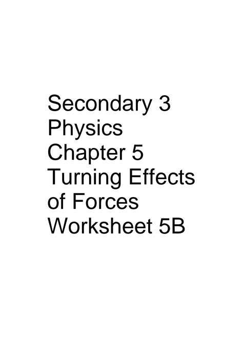 Secondary 3 Physics Notes
