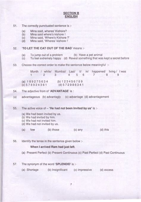 Read Secondary School Exam Papers 2011 