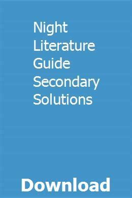 Read Secondary Solutions Night Literature Guide 