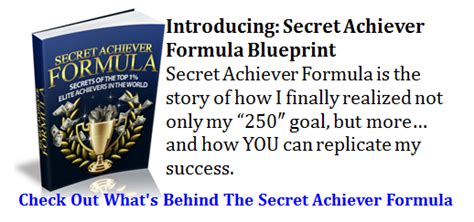 Secret Achiever Formula