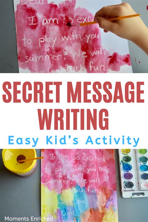 Secret Message Writing For Kids Moments Enriched Secret Message Writing - Secret Message Writing
