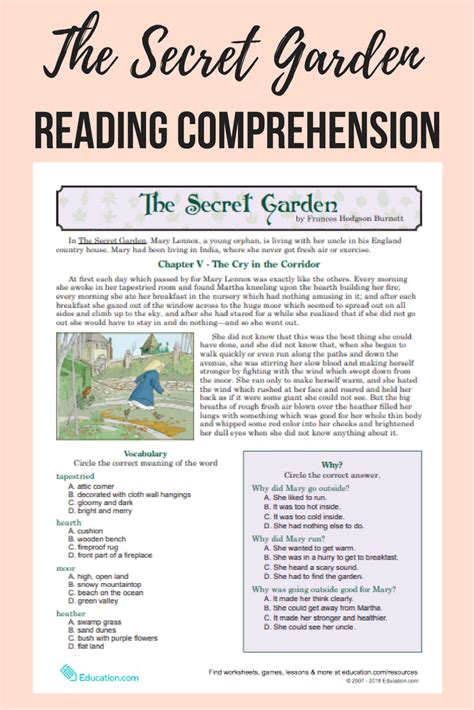 Read Online Secret Garden Chapter Questions 
