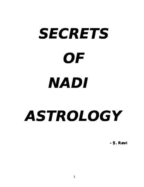 secrets of nadi astrology