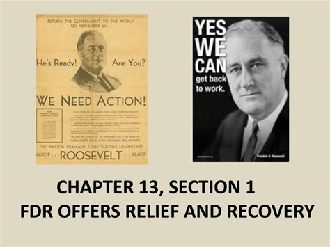 Section 1 Fdr Offers Relief And Recovery