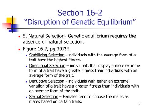 section 16 2 review genetic equilibrium key