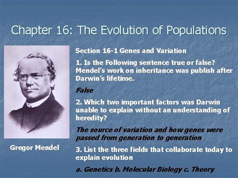 Section 16 Evolution Of Populations