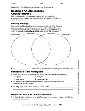 Section 17 1 Atmosphere Characteristics Answer Key Pdf