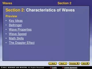 Section 2 Characteristics Of Waves Answer Key