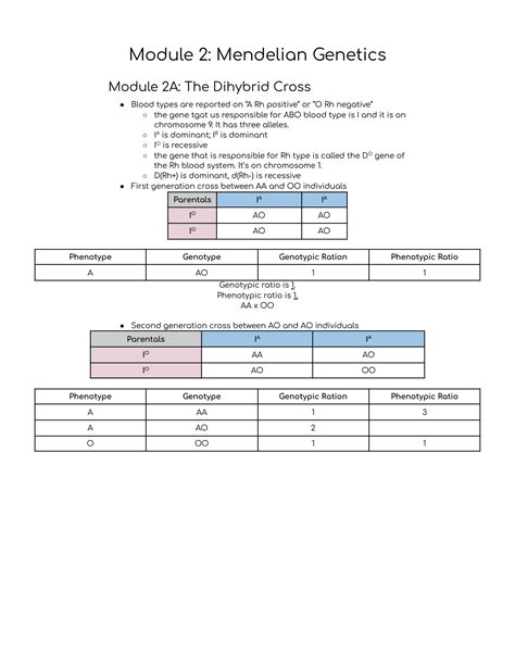 Section 2 Mendelian Genetics Study Guide Answers