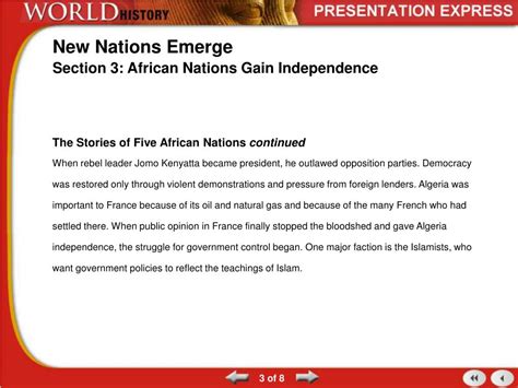 section 2 new nations emerge