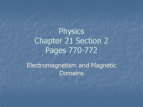 Section 21 2 Electromagnetism Workbook Answers