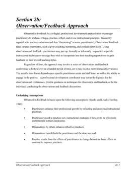 Section 2b Observation Feedback Approach