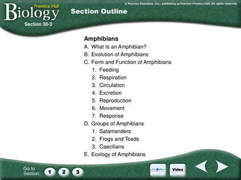 section 30 3 the amphibians answer key