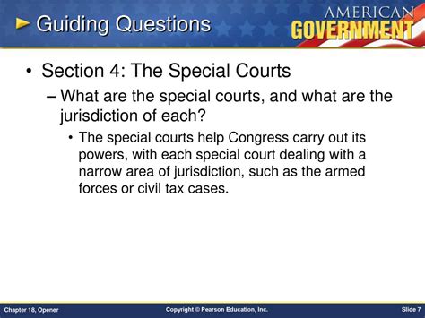 section 4 the special courts guided answers