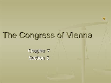 Section 5 Congress Vienna