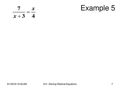 Section 8 5 Solving Rational Equations