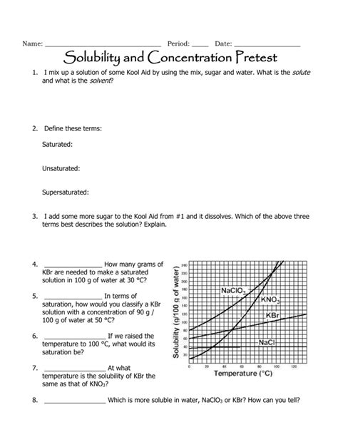 Section 82 Solubility And Concentration Worksheet Answer Key Solubility And Concentration Worksheet Answer Key - Solubility And Concentration Worksheet Answer Key