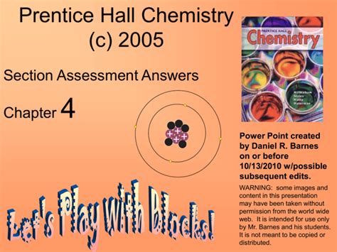 Section Assessment Answers Prentice Hall Chemistry