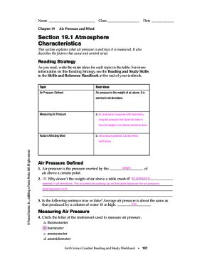 section atmosphere characteristics answers
