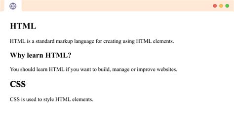 section html