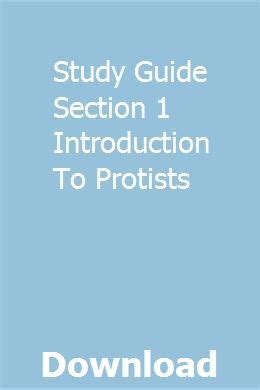 Full Download Section 1 Introduction To Protists Study Guide 