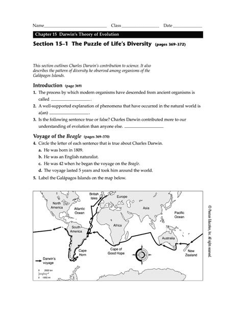 Full Download Section 15 1 The Puzzle Of Life Diversity Answer Key 