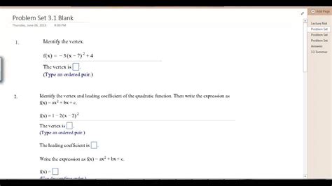 Full Download Section 3 1 Quadratic Functions And Models Tkiryl 