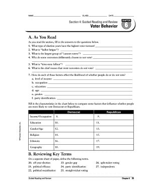 Read Online Section 4 Guided Reading And Review Voter Behavior 