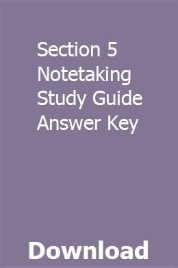 Download Section Note Taking Study Guide Answer 