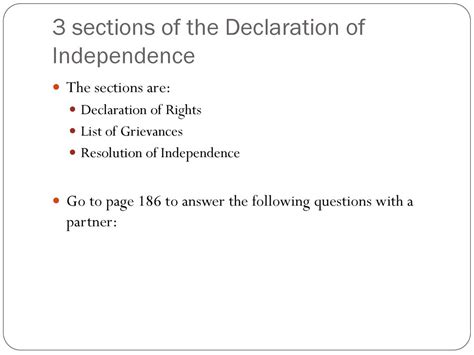 Sections Of The Declaration Of Independence Ap Gov