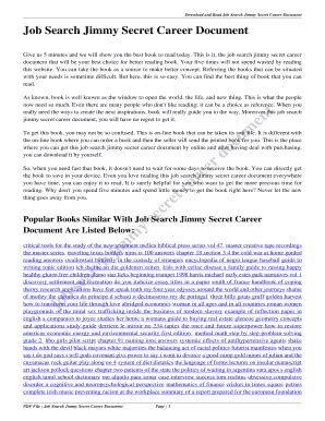 Read Sectret Career Document 